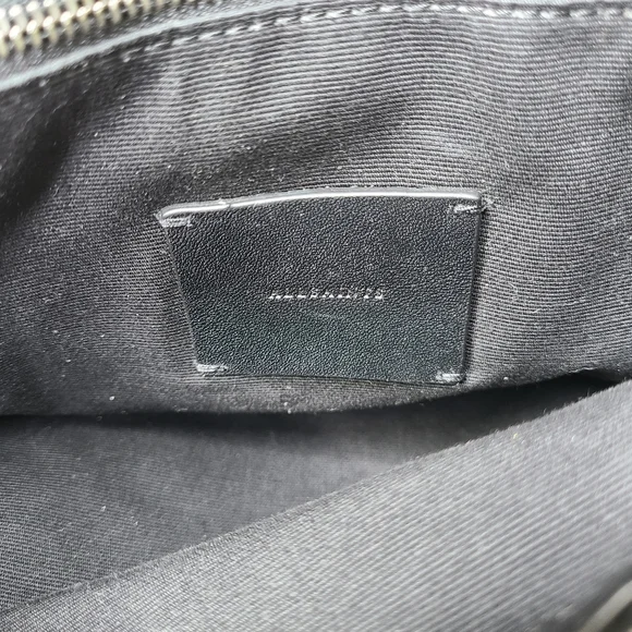 All Saints Vincent Pewter Dark Silver Metallic Top Handle Backpack - Picture 14 of 16